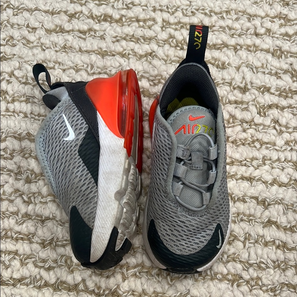 Nike Kids Air Max Shoes - Gray and Infrared